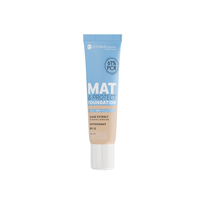 Fondotinta Mat & Protect SPF 25 Ivory 30g | SL Beauty