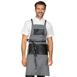 Grembiule Bristol con inserti e lacci in pelle