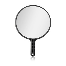 Specchio rotondo nero con manico 26 cm | SL Beauty