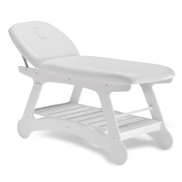 Lettino Estetica Legno Bianco con Foro Viso
