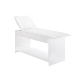 Lettino Estetica Legno Bianco Imbottitura 10cm
