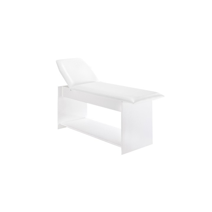 Lettino Estetica Legno Bianco Imbottitura 10cm