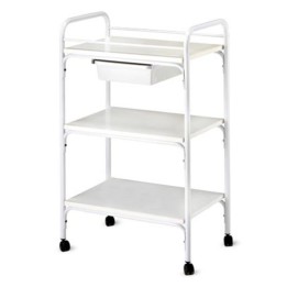 Carrello Estetica 3 Ripiani con Cassetto e Ruote