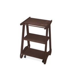 Carrello Legno Wengè 3 Cassetti Porta Salviette
