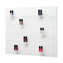 Espositore Legno e Plexi Bianco 70x60
