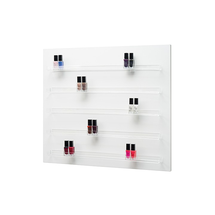 Espositore Legno e Plexi Bianco 70x60