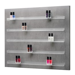 Espositore Legno e Plexi Cemento 70x60