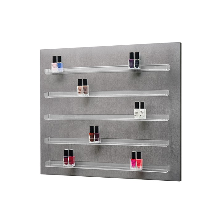 Espositore Legno e Plexi Cemento 70x60