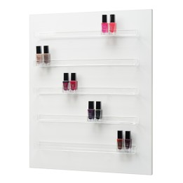 Espositore Legno e Plexi Bianco 50x60