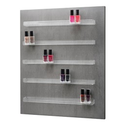 Espositore Legno e Plexi Cemento 50x60