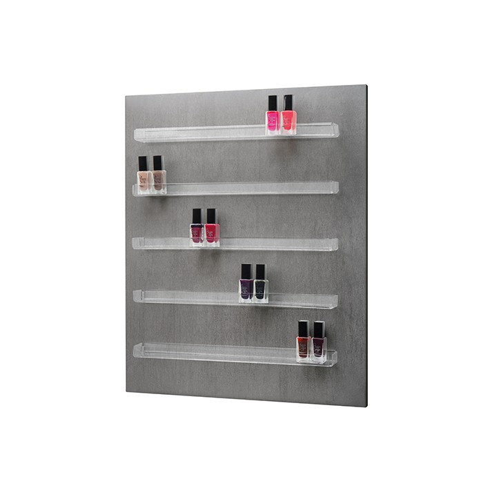 Espositore Legno e Plexi Cemento 50x60