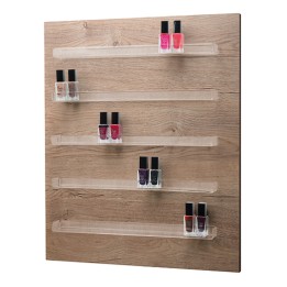 Espositore Legno e Plexi Rovere 50x60 cm