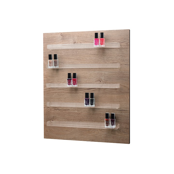 Espositore Legno e Plexi Rovere 50x60 cm