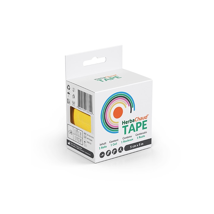 Kinesio Tape Giallo 5x5m Bendaggio Elastico