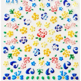 Sticker Unghie Fantasie Colorate 50 pz - Nail Art