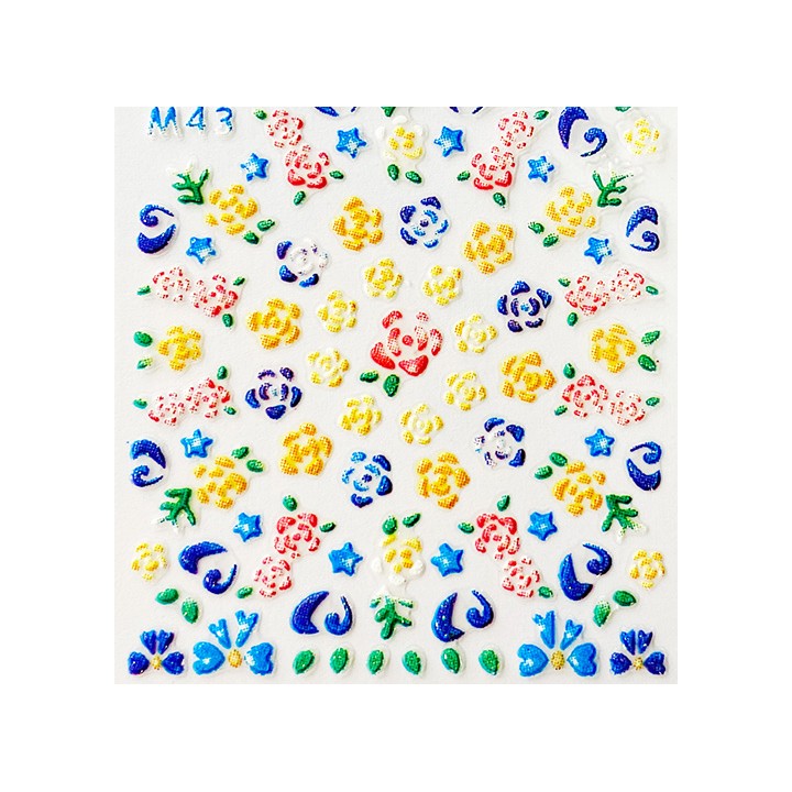 Sticker Unghie Fantasie Colorate 50 pz - Nail Art