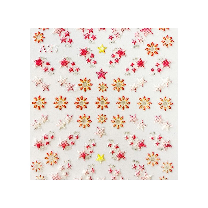 Sticker Unghie Fiori e Stelle 50 pz - Nail Art