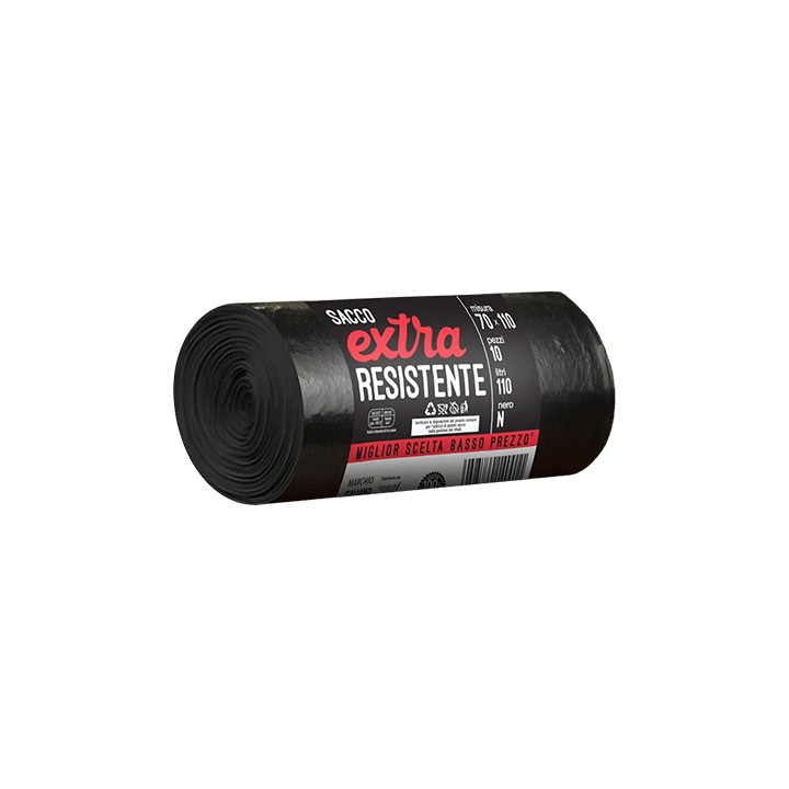 Sacco Nero Extra Resistente 70x110 cm - 10 Pz
