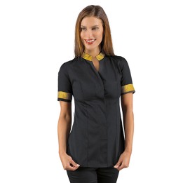 Casacca Hibiscus Nero Lurex Oro | Divisa Estetica Elegante