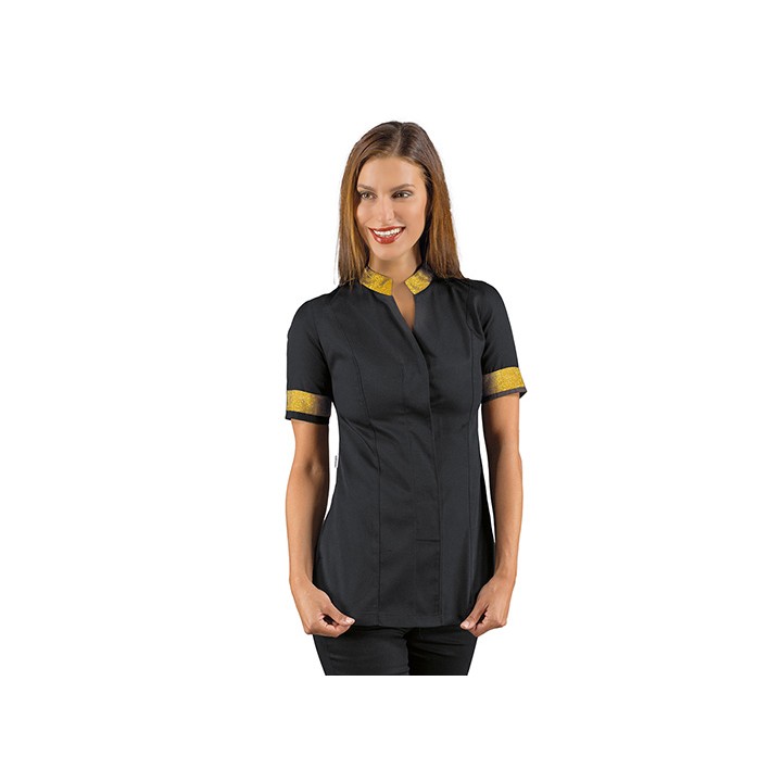 Casacca Hibiscus Nero Lurex Oro | Divisa Estetica Elegante