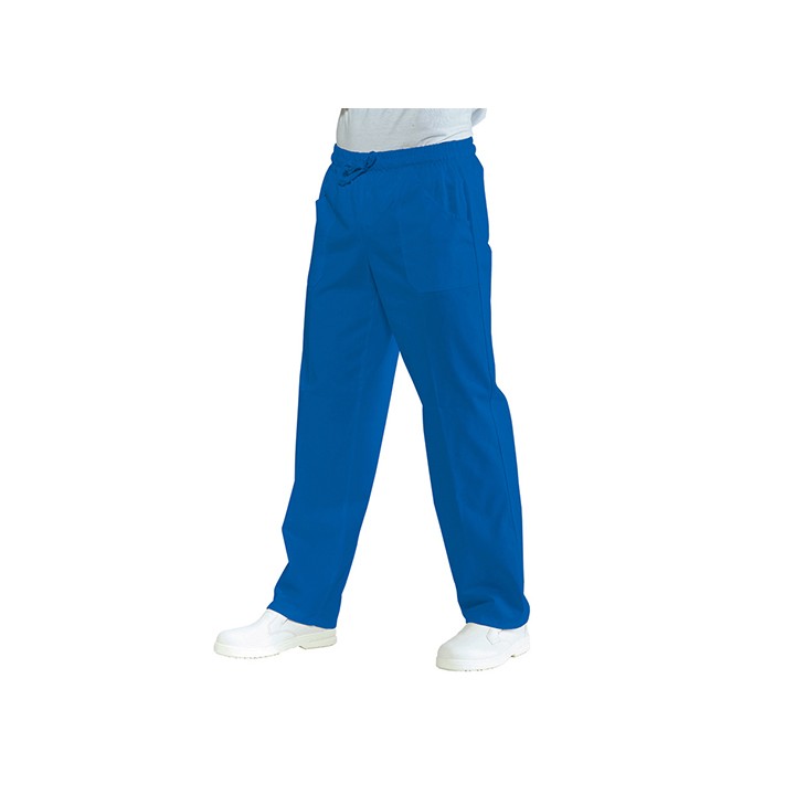 Pantalone Blu Cina Elastico Poliestere Cotone