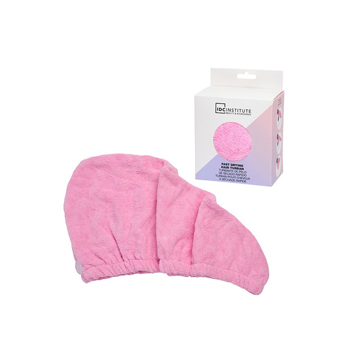 Turbante Asciugacapelli in Cotone Rosa