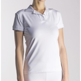 Polo Bianca Cotone con Bottoni L - Divisa Beauty