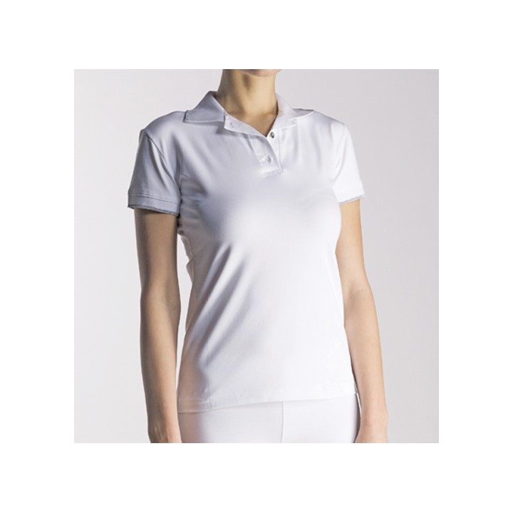 Polo Bianca Cotone con Bottoni L - Divisa Beauty