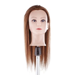 Testina Capelli Veri Lunghi 50 cm - Uso Didattico