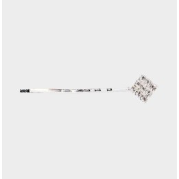 Mollette Strass Quadro 2 pz - Design Geometrico