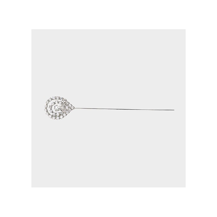 Spillone Goccia di Strass 12 cm - Chignon