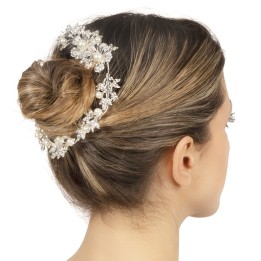 Decorazione Capelli Strass e Perle 31,5 cm - Cerimonia