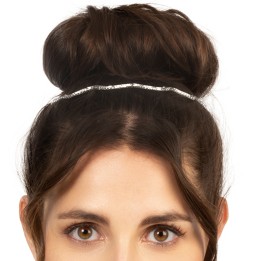 Decorazione Capelli Metallo e Strass 28 cm - Argento