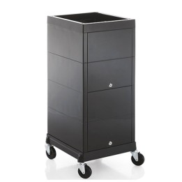 Carrello Porta Attrezzatura Nero - 4 Cassetti con Serratura