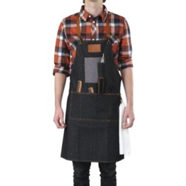 Grembiule da Barbiere Macho - Look Denim con Tasche