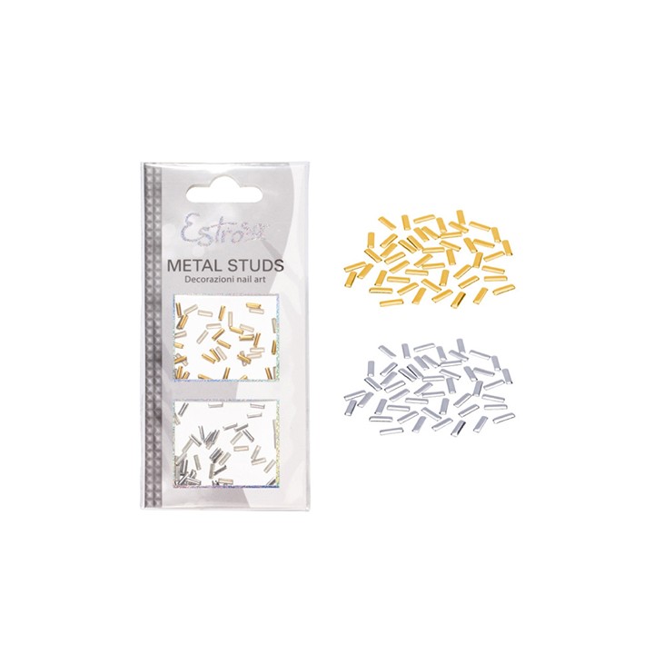 Borchie Lineari Oro/Argento 5x2mm 96pz