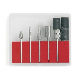 Set 5 Frese Diamantate per Manicure e Pedicure