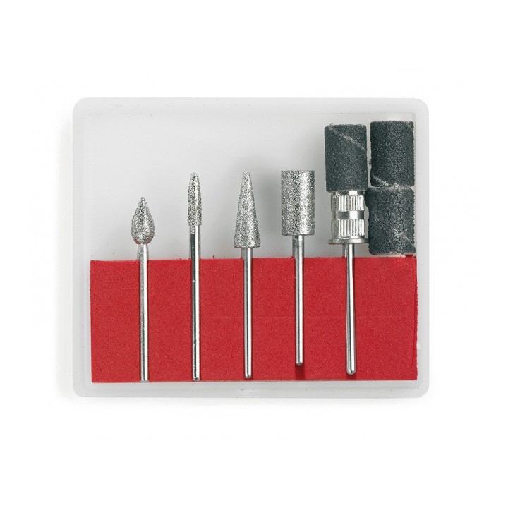 Set 5 Frese Diamantate per Manicure e Pedicure