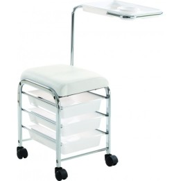 Carrello Manicure Service 3 Cassetti - Bianco o Nero
