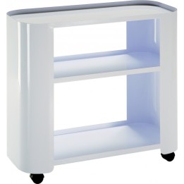 Carrello 2 Ripiani per Scaldacera - Struttura Metallo Bianco