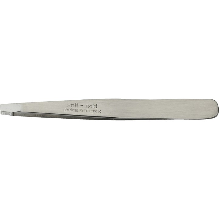 Pinzetta Punta Retta Larga Satinata 95mm Inox