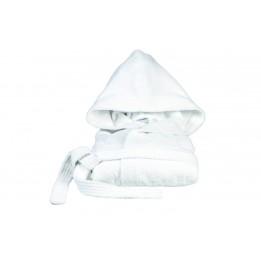 Accappatoio Spugna Bianco Taglia L | Cappuccio Lux