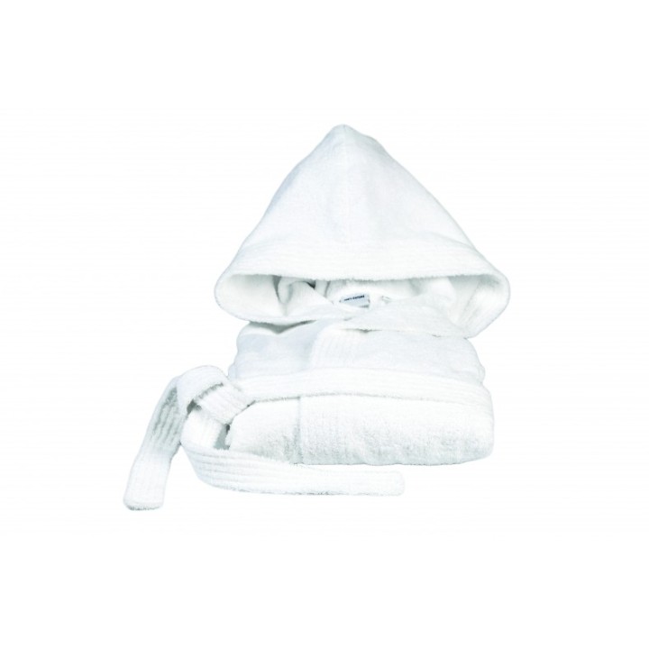 Accappatoio Spugna Bianco Taglia L | Cappuccio Lux