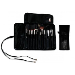 Set 13 Pennelli Sintetici Make-up + Portapennelli
