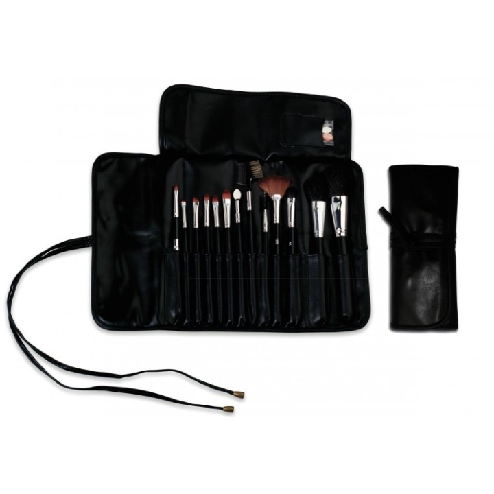 Set 13 Pennelli Sintetici Make-up + Portapennelli