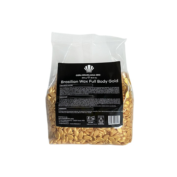 Cera Brasiliana Oro 800 g senza strisce per estetiste