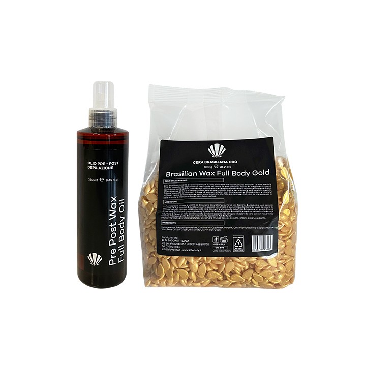 Kit 5 Cere Brasiliane Oro 800 g + Olio Omaggio: la scorta
