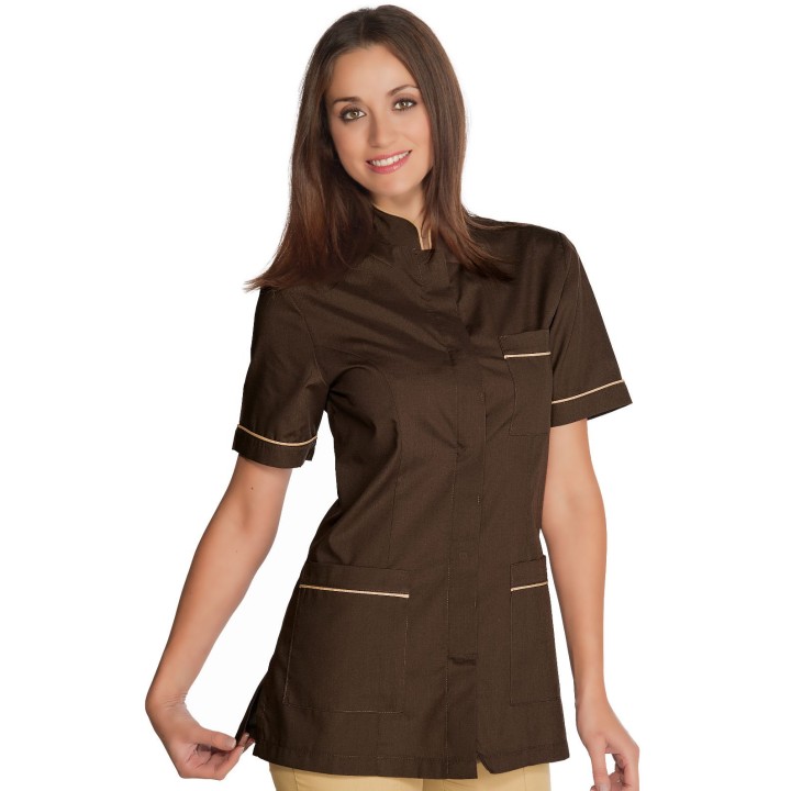 Casacca Panarea cacao e biscotto, 65% poliestere e 35% cotone