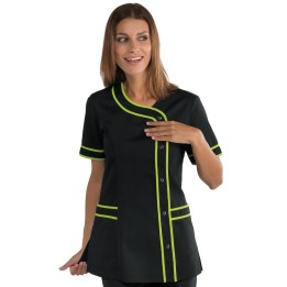 Casacca Brasilia nera e verde mela, 65% poliestere e 35% cotone