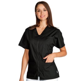 Casacca Milano unisex nera, 65% poliestere e 35% cotone